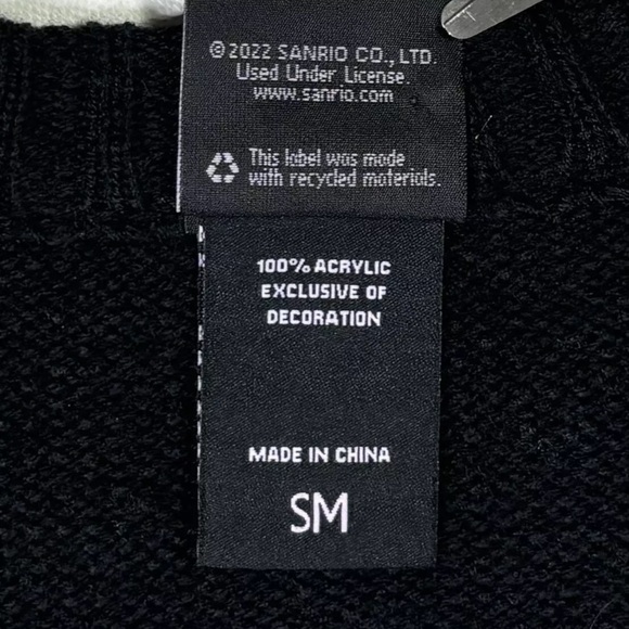 Kuromi Sanrio Embroidered Cardigan Women’s Small Sweater Fortune Teller Black - Picture 10 of 13